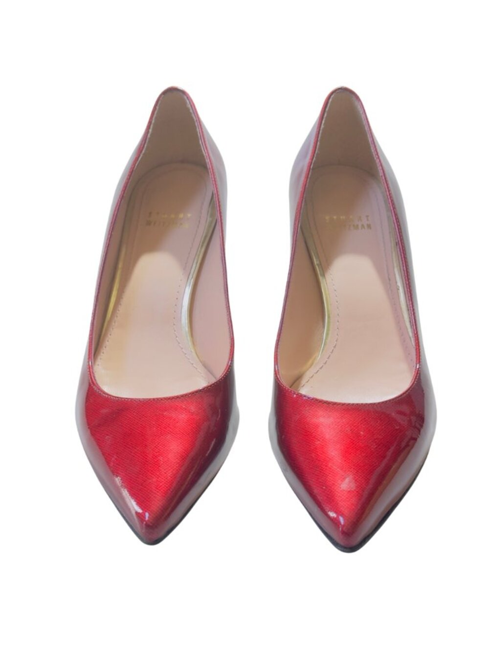 STUART WIETZMAN Women's Red Patent Leather High Heel Pumps Size 8M - Picture 2 of 10